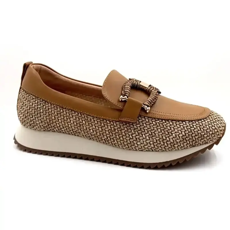 Ivoire 2663-C16 Skóra wielbłądzia i rafia Ivoire Chaussures