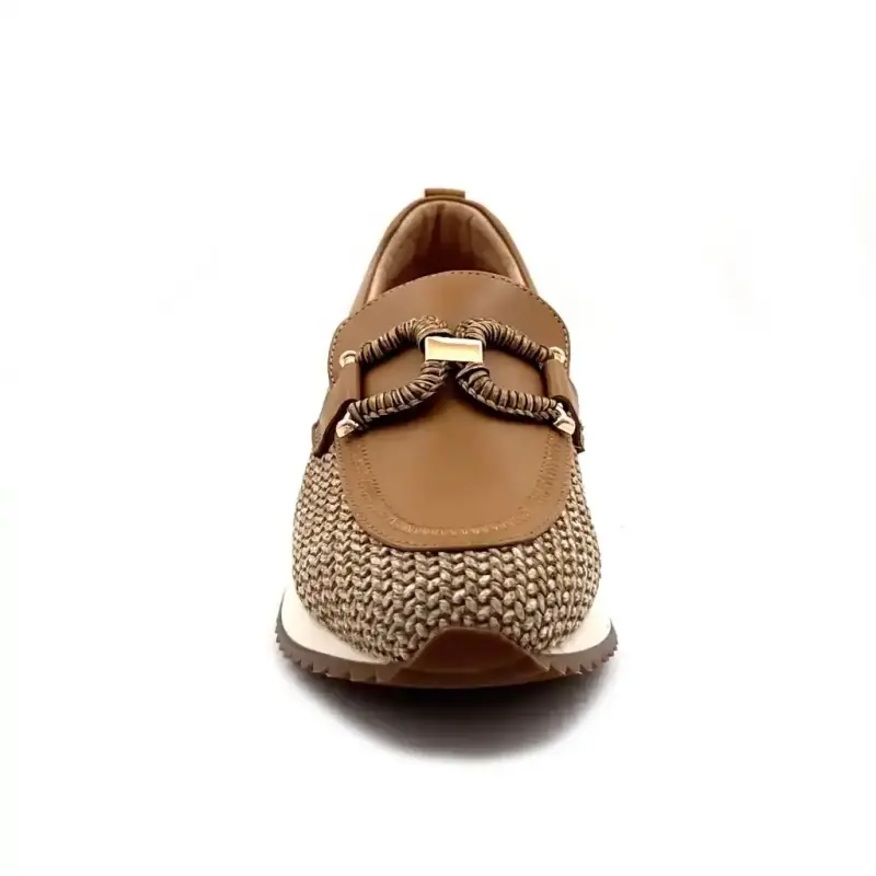 Ivoire 2663-C16 Pelle di cammello e rafia Ivoire Chaussures