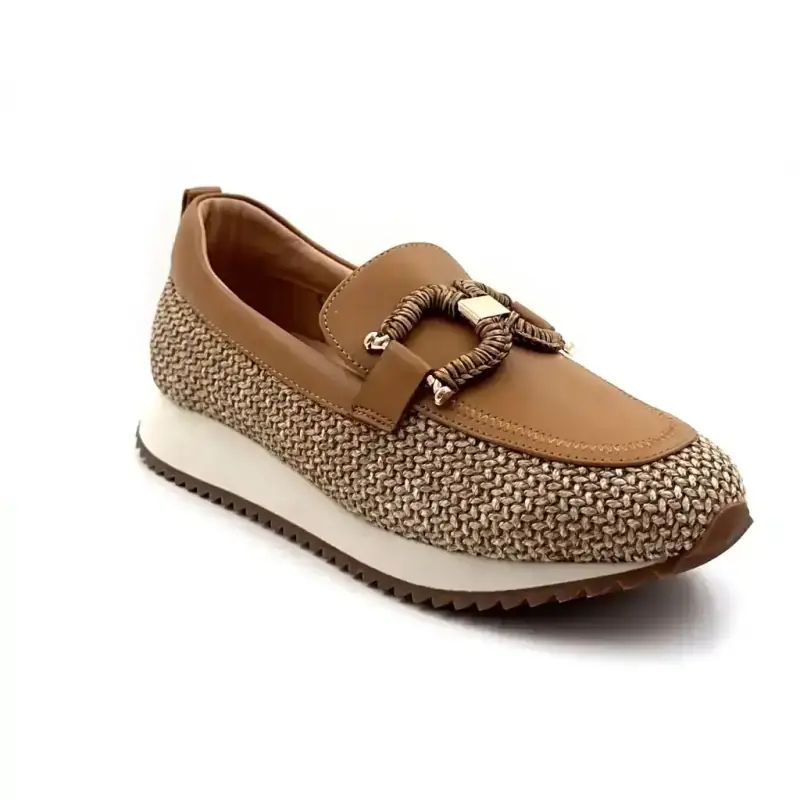 Ivoire 2663-C16 Piel de camello y rafia Ivoire Chaussures