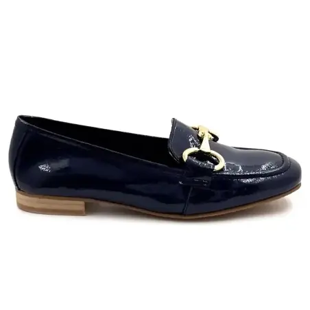 Ivoire Estar Lack Patent Leather Moccasins in Navy €119.00