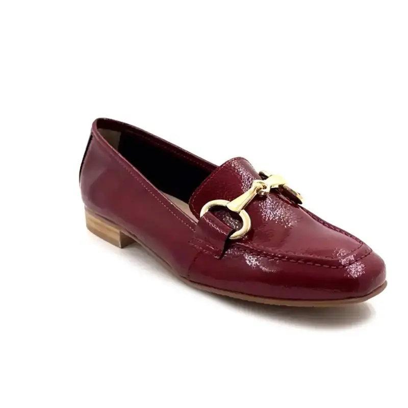 Piele lăcuită Estar Lack Ivoire Bordeaux Ivoire Chaussures