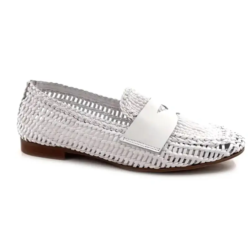 Ivoire 57.135.471 Biała pleciona skóra Ivoire Chaussures