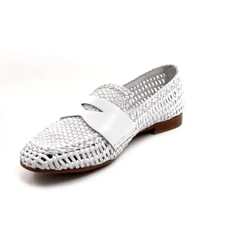 Ivoire 57.135.471 Wit gevlochten leer Ivoire Chaussures
