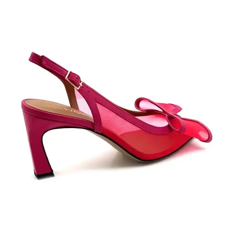 Kość Ivoire R1318 Fuksja Skóra Ivoire Chaussures