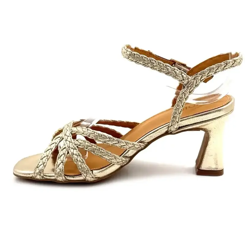 Ivoire 25F525-7 Gold Leather Ivoire Chaussures