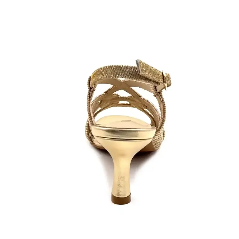 Ivoire 25F519-3 Goldglitzer Ivoire Chaussures