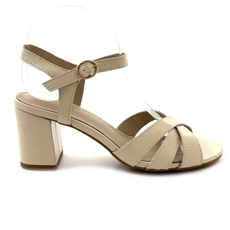 Sandales à Talons Ivoire 24F522-36 Cuir Glacé Crème 99,00&nbsp;€