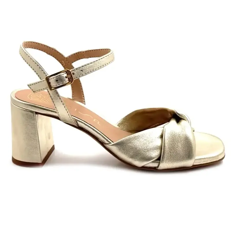 Unisa Medway 26 Lmt Gullfargede Sandaler i Skinn med Hæl €&nbsp;129.00