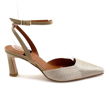 Czółenka Angel Alarcon z paskiem na kostkę 26022-458B, beżowe, skórzane 139,00&nbsp;€