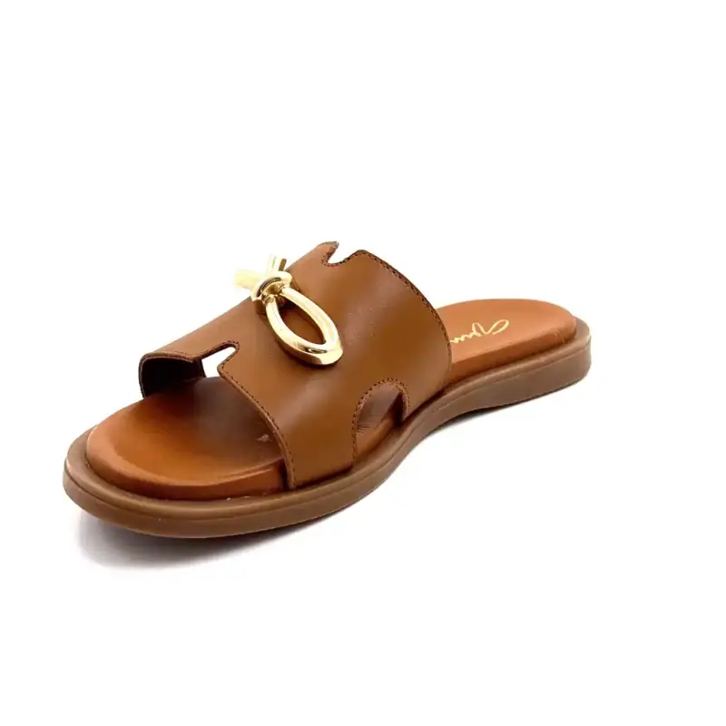Ivoire 27282Pe Lucilla Δέρμα Camel Ivoire Chaussures