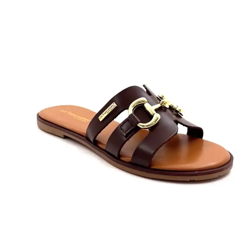 Les Tropeziennes C331207 Hamia Brown Leather Ivoire Chaussures