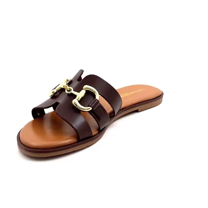 Les Tropeziennes C331207 Hamia Brown Leather Ivoire Chaussures