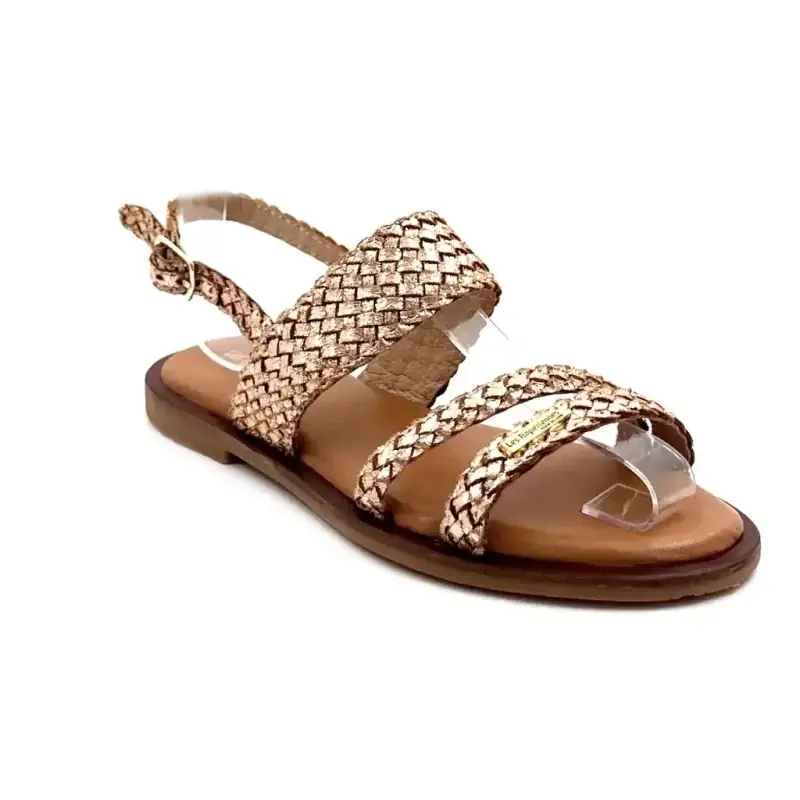 Les Tropeziennes C331292 Dobelle fonott bőrszandál arany színben Ivoire Chaussures