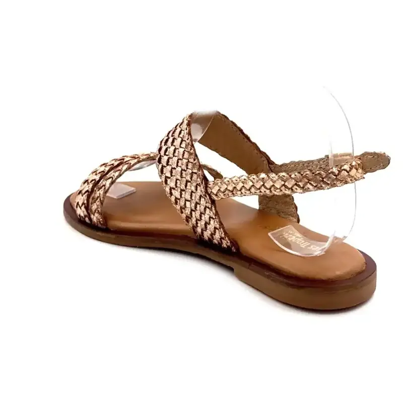Les Tropeziennes C331292 Dobelle Braided Leather Gold Ivoire Chaussures