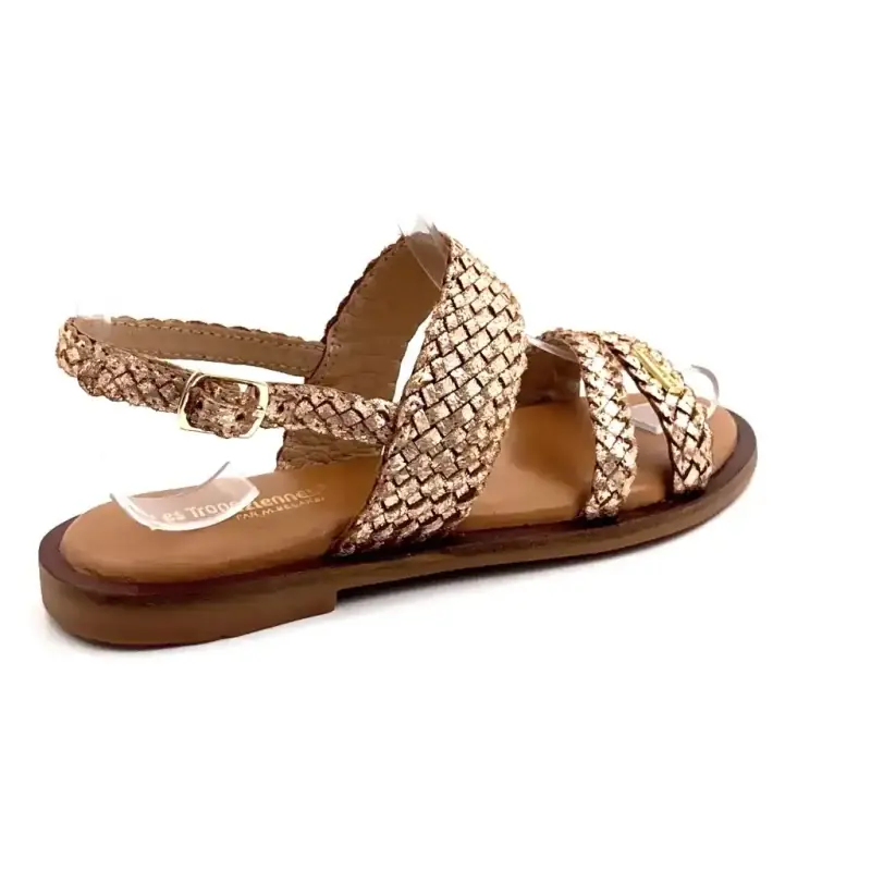 Les Tropeziennes C331292 Dobelle gevlochten leer goud Ivoire Chaussures