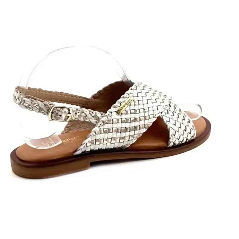 Les Tropeziennes C330896 Πλεκτό Δέρμα Doa Λευκό & Χρυσό Ivoire Chaussures