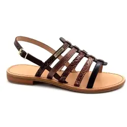 Les Tropeziennes C331281 Havagum Multi Brown leren sandalen