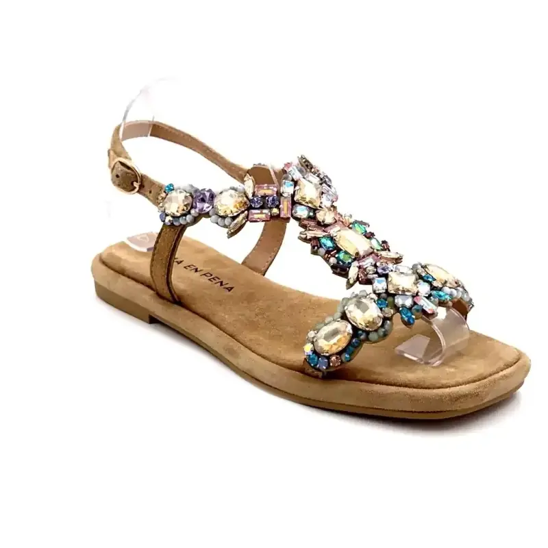 Alma En Pena 8009 textilhomok és strassz Ivoire Chaussures