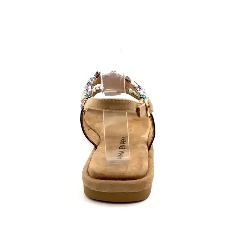 Alma En Pena 8009 Textilsand & Strasssteine Ivoire Chaussures