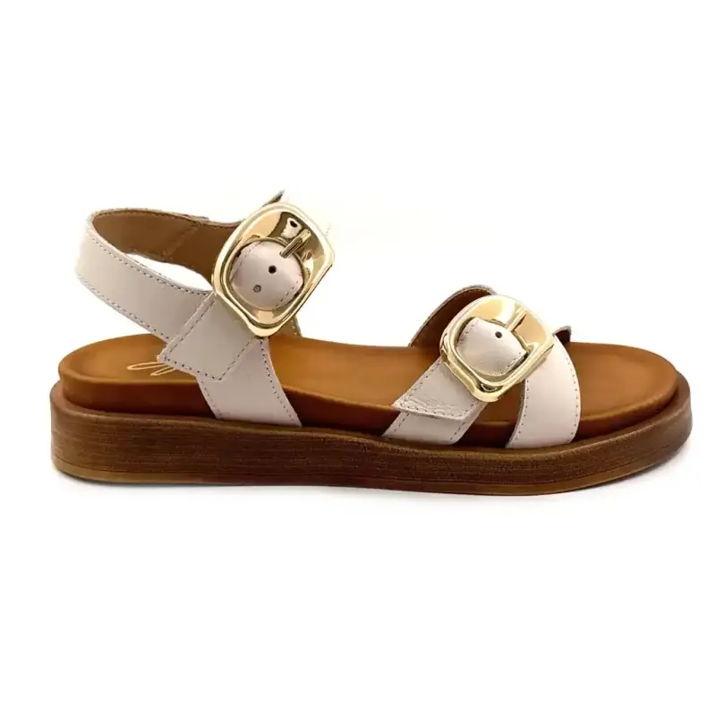 Sandales Plateforme Ivoire 28059pe Delta Cuire Crème 79,00&nbsp;€