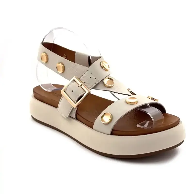 Inuovo A96060 Cremefarvet Læder Ivoire Chaussures