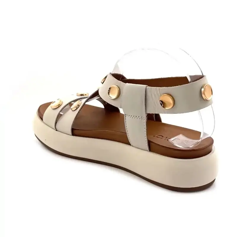 Inuovo A96060 Kremowa skóra Ivoire Chaussures