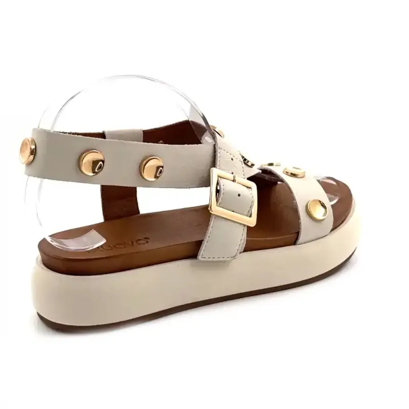 Inuovo A96060 Cremefarbenes Leder Ivoire Chaussures