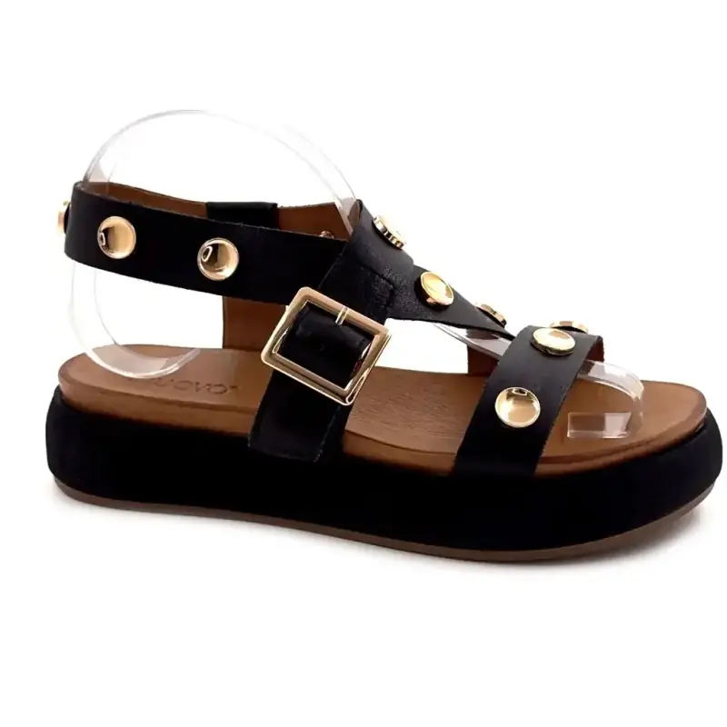 Inuovo A96060 svart skinn Ivoire Chaussures