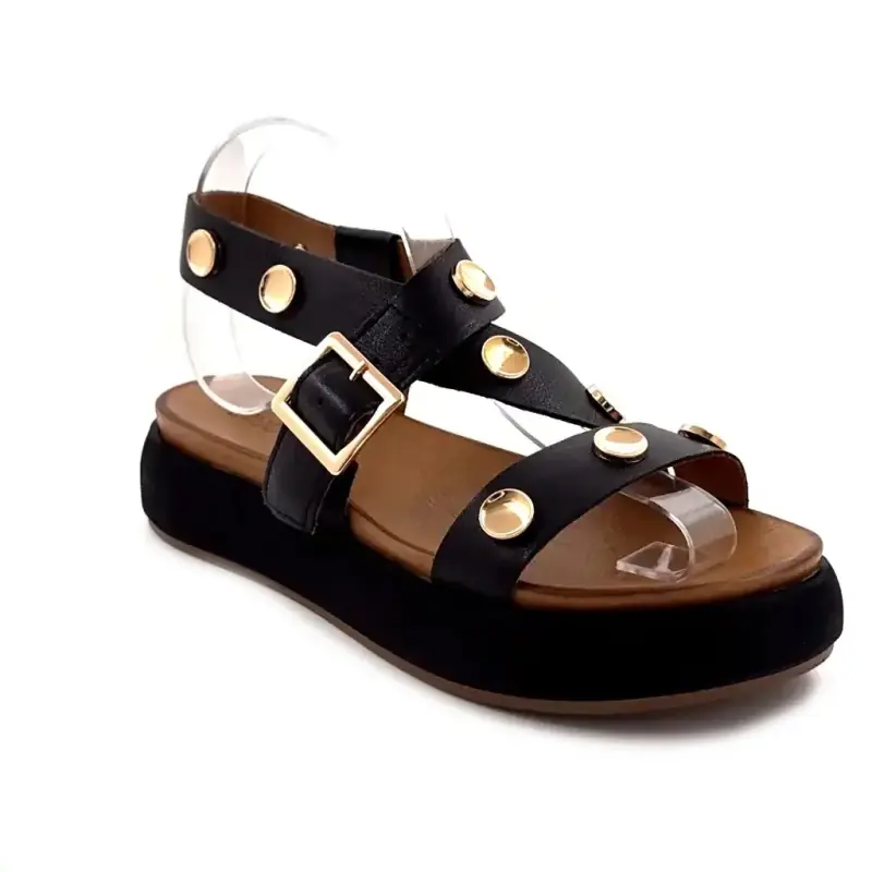 Inuovo A96060 fekete bőr Ivoire Chaussures