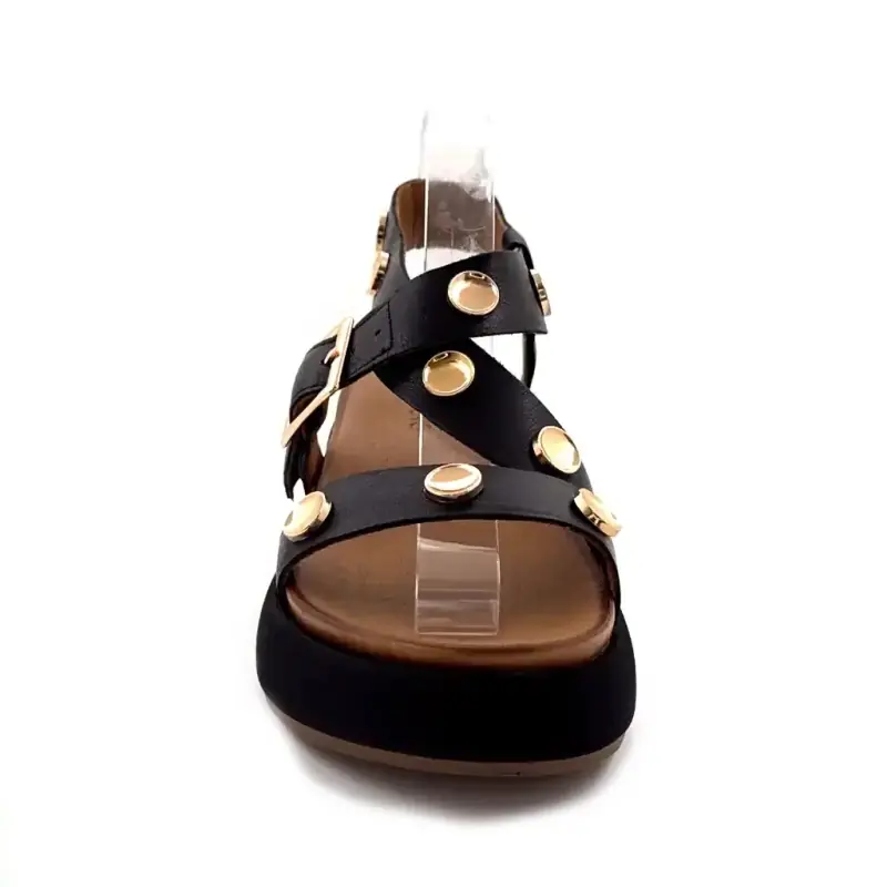 Inuovo A96060 Μαύρο Δέρμα Ivoire Chaussures