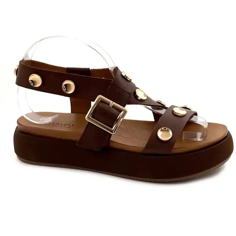 Inuovo A96060 Brunt Läder Ivoire Chaussures