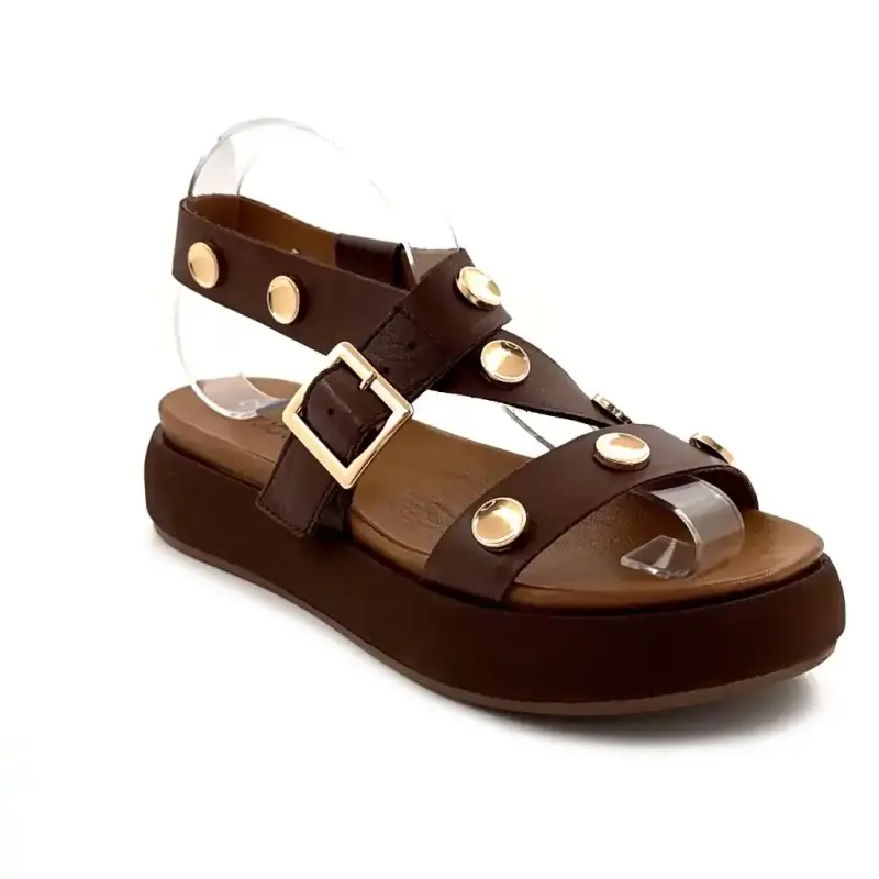 Inuovo A96060 Cuir Marron Ivoire Chaussures