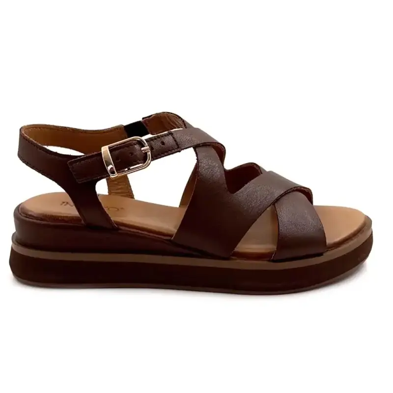 Inuovo 113120 Brune Platåsandaler i Lær €&nbsp;109.00