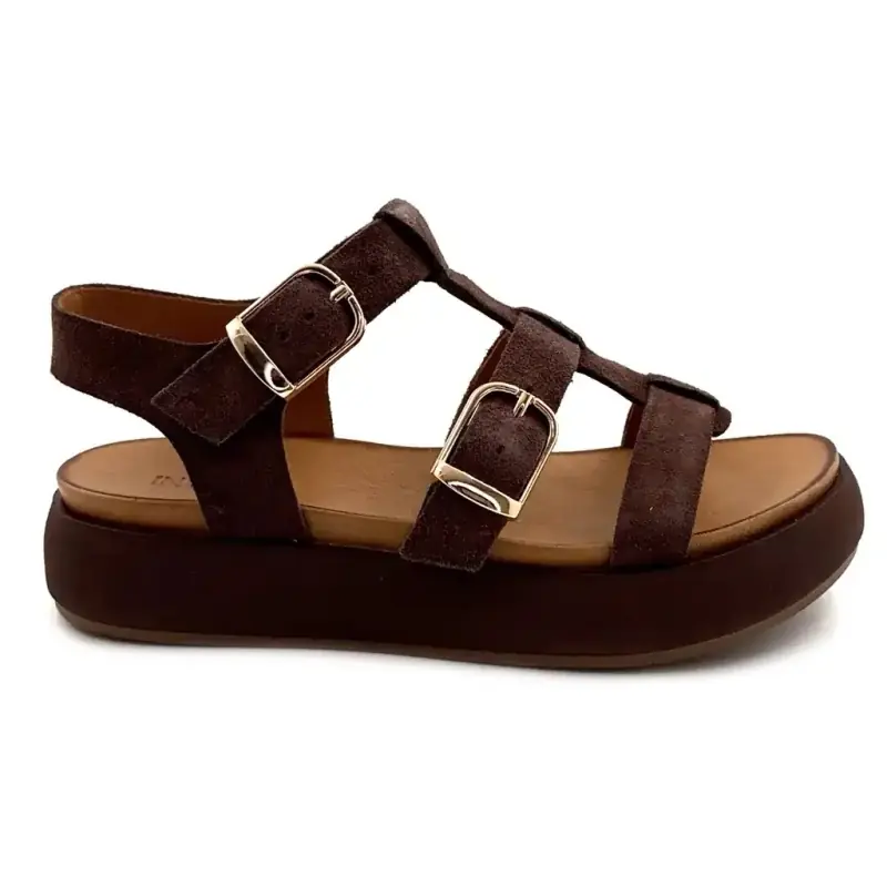 Sandały na platformie Inuovo a96046, brązowe, zamszowe 109,00&nbsp;€