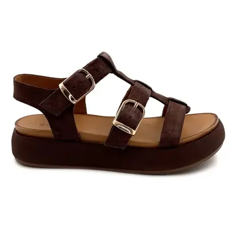 Sandali con plateau Inuovo a96046 in camoscio marrone 109,00&nbsp;€