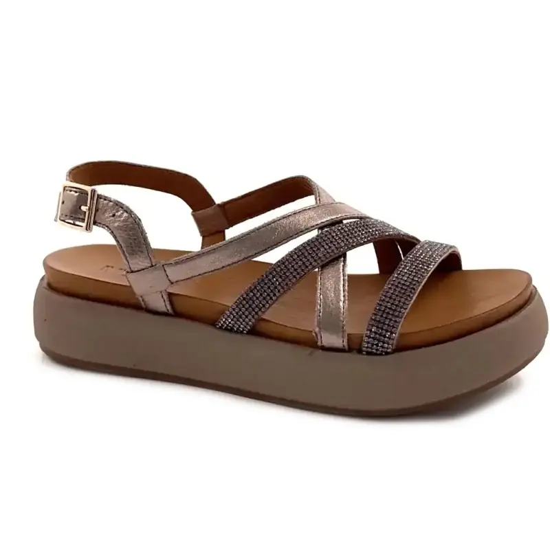 Inuovo A96051 Bronze Leather Ivoire Chaussures