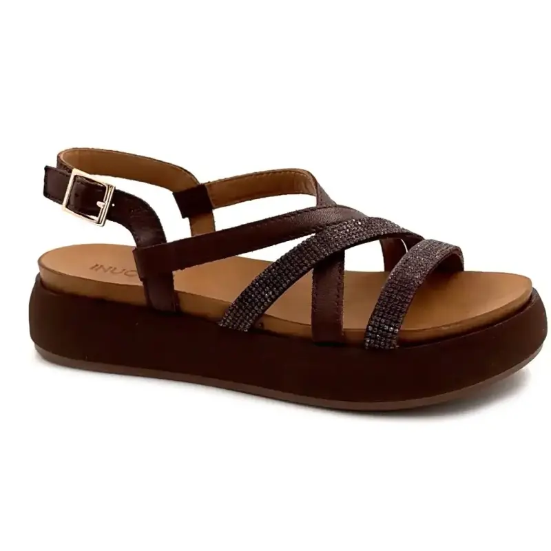 Inuovo A96051 Brown Leather Ivoire Chaussures