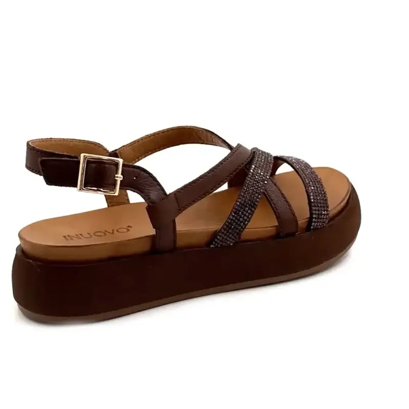 Inuovo A96051 Brunt skinn Ivoire Chaussures