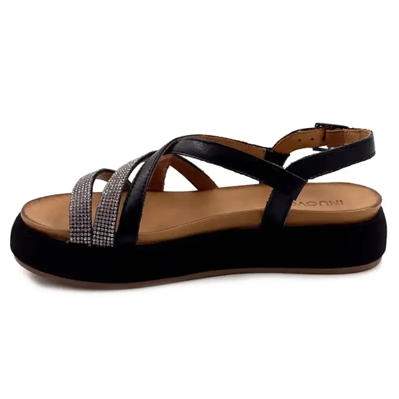 Inuovo A96051 Fekete Bőr Ivoire Chaussures