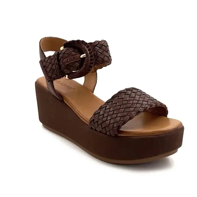 Inuovo 123035 Brunt Læder Ivoire Chaussures