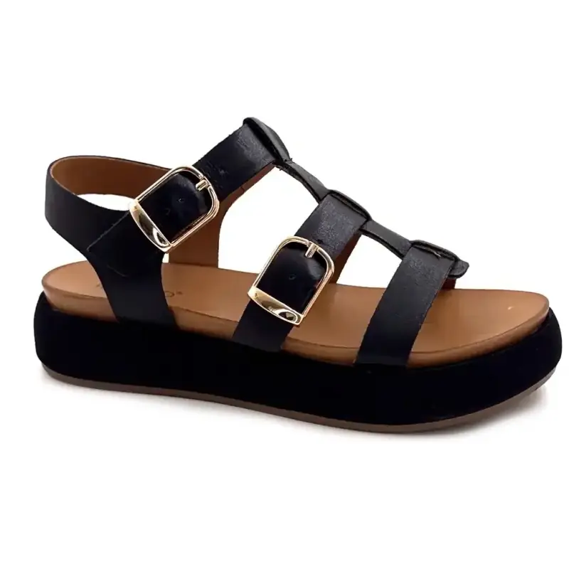 Inuovo A96046 Czarna skóra Ivoire Chaussures