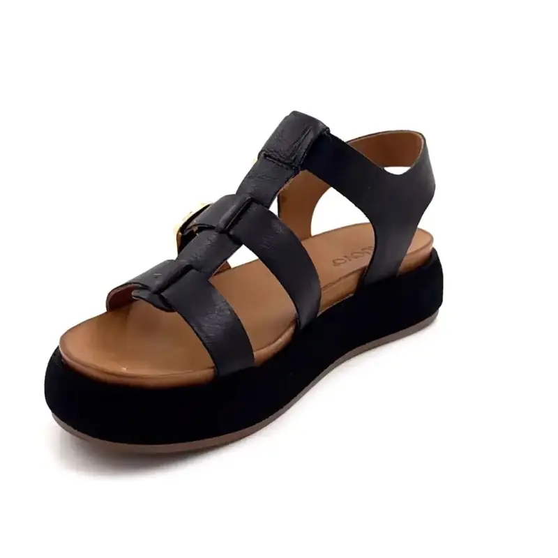 Inuovo A96046 Cuir Noir Ivoire Chaussures