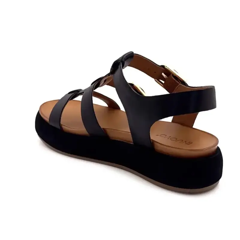 Inuovo A96046 fekete bőr Ivoire Chaussures