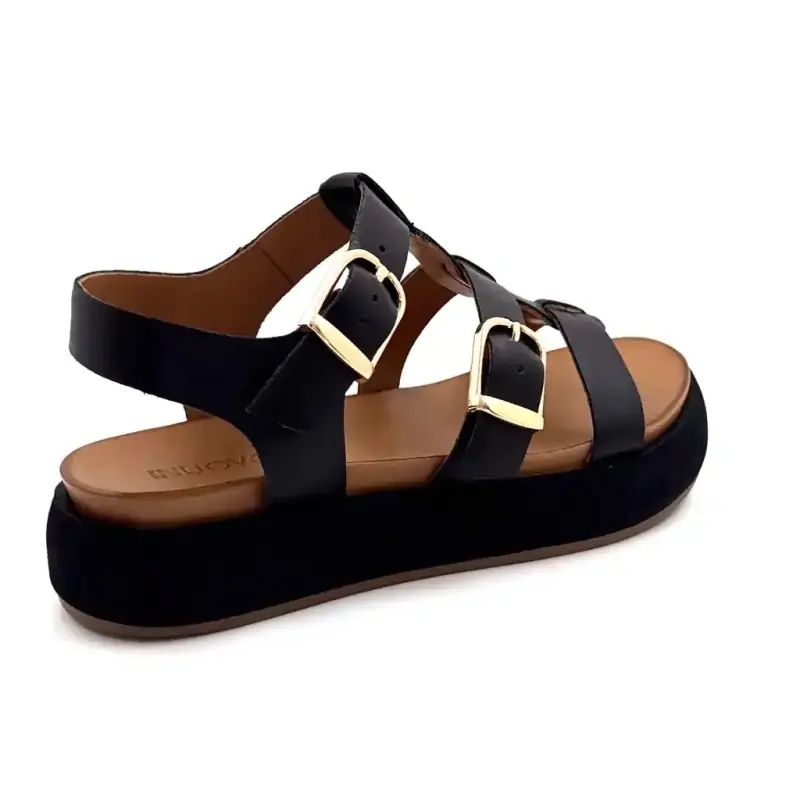 Inuovo A96046 Pelle nera Ivoire Chaussures