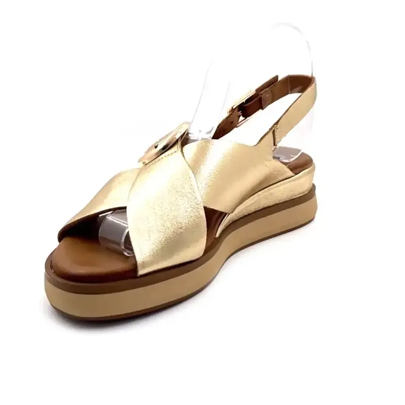 Inuovo 113138 Couro Dourado Ivoire Chaussures