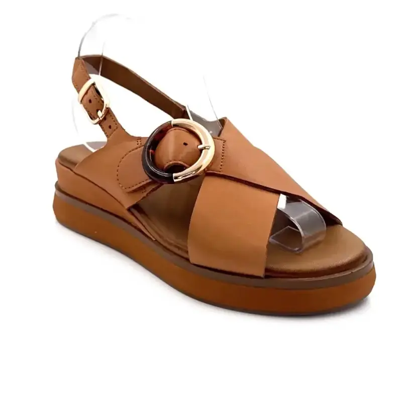 Inuovo 113138 Brązowa skóra Ivoire Chaussures