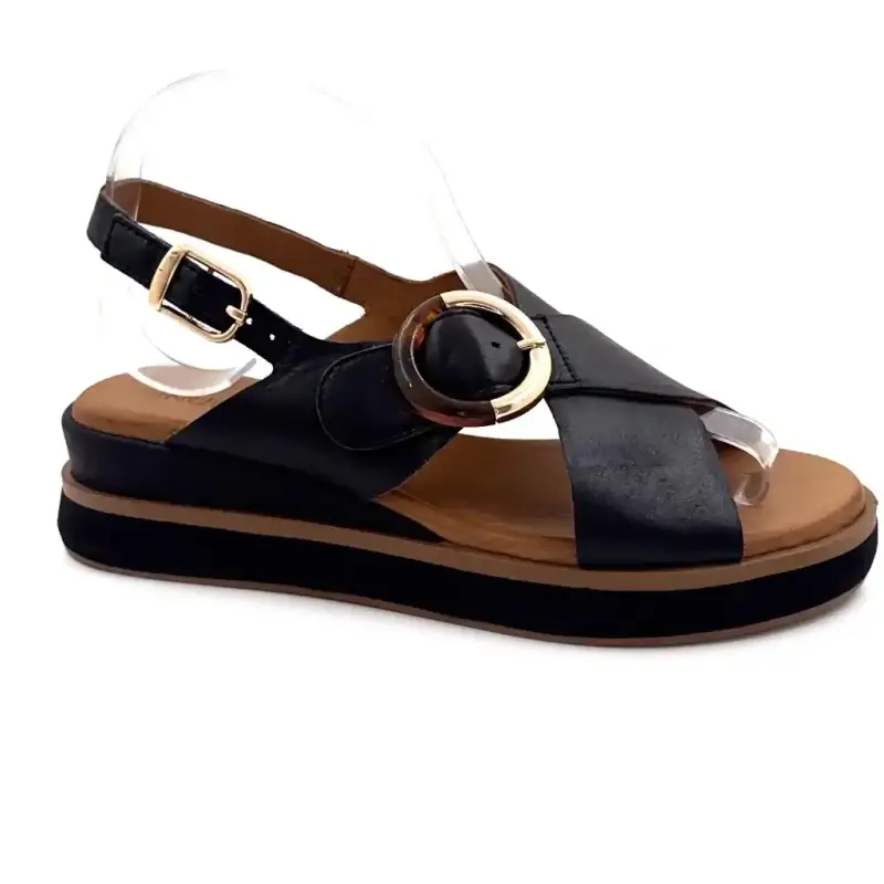 Inuovo 113138 Cuir Noir Ivoire Chaussures