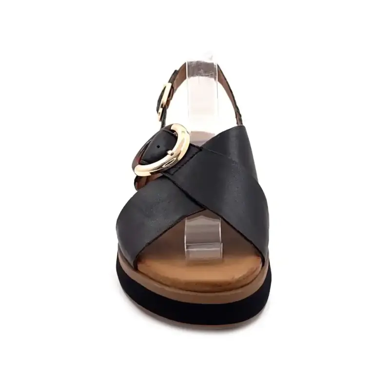 Inuovo 113138 Piele neagră Ivoire Chaussures