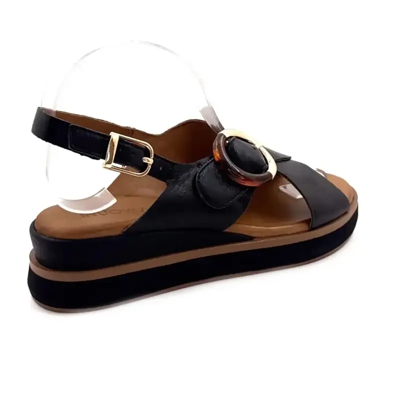 Inuovo 113138 Sort Læder Ivoire Chaussures