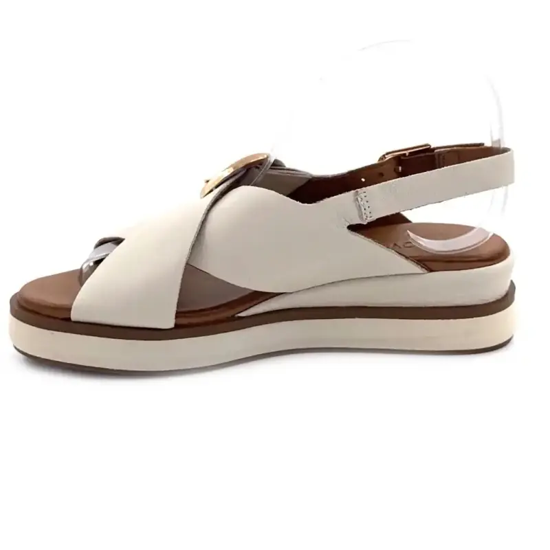 Inuovo 113138 Cremefarbenes Leder Ivoire Chaussures